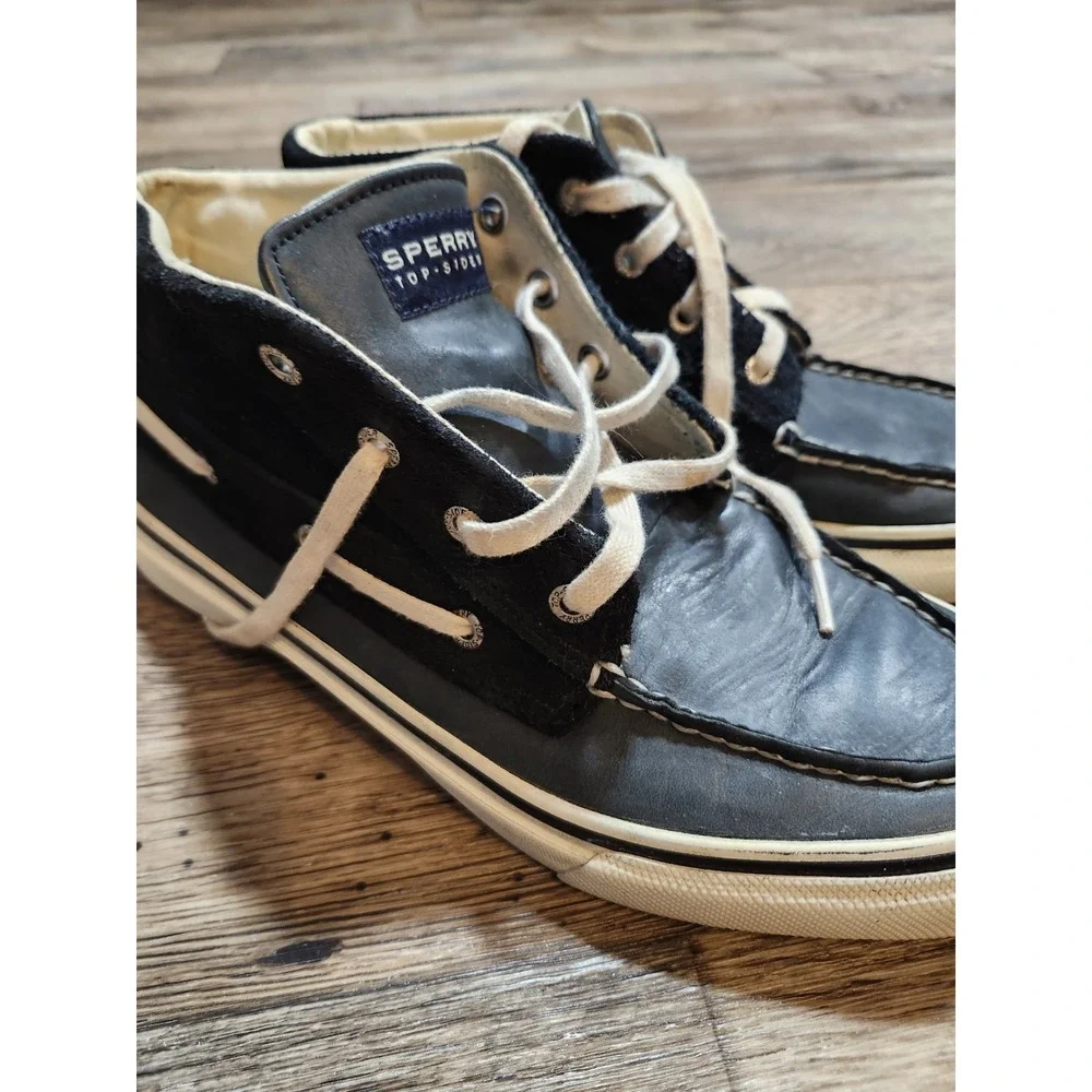 Sperry Top Sider Bahama Chukka Mens Boat Shoes Size 10 Blue Leather Suede Casual